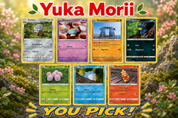 Yuka Morii! Choose Your Pokemon Card! Clay Pokemon Artwork | NM-MP - Image 1