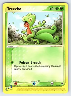 Treecko 75/109 2003 EX Ruby & Sapphire Pokemon Card TCG e-Series Nintendo - Lp - Image 1