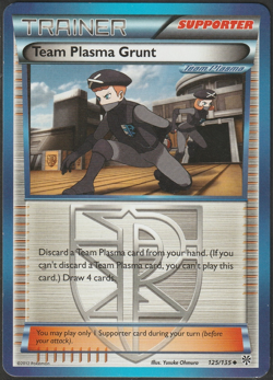 Team Plasma Grunt 125/135 - Pokemon Plasma Storm Uncommon Card - Image 1