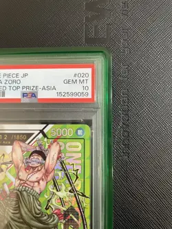 2026 ONE PIECE CARD JPN RORONOA ZORO SERIALIZED TOP PRIZE ASIA OP12-020 PSA 10 - Image 4