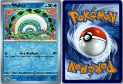 Pokemon Card - Wiglett 051/182 Paradox Rift Common Reverse Holo Near Mint - Image 3
