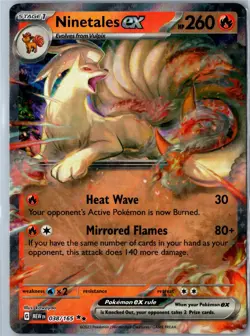 Pokemon Card - Ninetales ex 151 038/165 Double Rare Holo Lightly Played - Image 1
