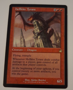Hellkite Tyrant Retro Frame EX Magic the Gathering Ravnica Remastered MTG - Image 1