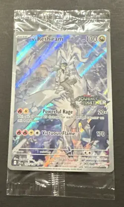 2025 POKEMON SCARLET VIOLET JOURNEY TOGETHER N’S RESHIRAM ILLUSTR. RARE PROMO! - Image 1