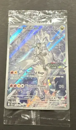 2025 POKEMON SCARLET VIOLET JOURNEY TOGETHER N’S RESHIRAM ILLUSTR. RARE PROMO! - Image 3