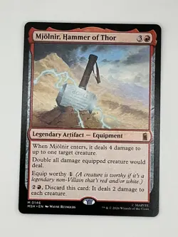 Mjolnir, Hammer of Thor 146 Mythic Marvel Super Heroes Magic The Gathering NM BB - Image 1
