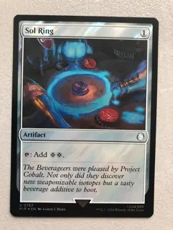 Mtg Carte Magic Universe Beyond Fallout Sol Ring Surge FOIL Nuka-cola NM - Image 1