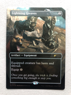 Mtg Carte Magic Secret Lair Fallout Lightning Greaves Dog 2465 FOIL NM - Image 1