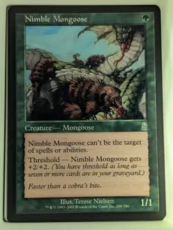 Nimble Mongoose 258 Uncommon Odyssey Magic: The Gathering Near Mint - Image 1