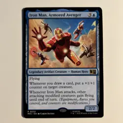 Iron Man, Armored Avenger (MSC 33 Rare) MTG Commander: Marvel Super Heroes - Image 1