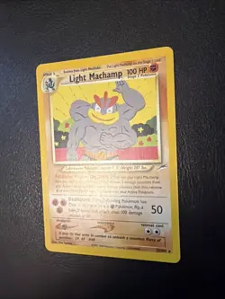 Pokemon TCG Light Machamp Neo Destiny Card 25/105 Unlimited Rare LP+ - Image 2