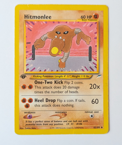 Hitmonlee 42/105 Neo Destiny 1st Edition Uncommon Vintage Pokemon Card MP - Image 1