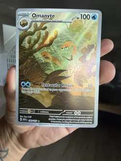 2023 Pokemon TCG Omanyte 180/165 Sv: Scarlet & Violet 151 Holo - Image 1