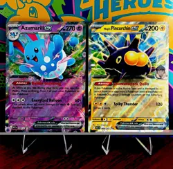 Azumarill EX & Hop’s Pincurchin EX Double Rare Holo Ascended Heroes Pokemon TCG - Image 1