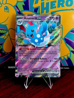 Azumarill EX & Hop’s Pincurchin EX Double Rare Holo Ascended Heroes Pokemon TCG - Image 3