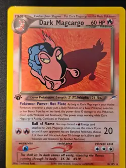 Pokemon TCG Dark Magcargo 18 Neo Destiny 1st ed Near Mint (non-holo) - Image 1