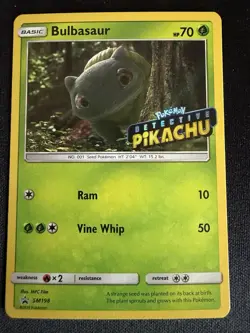 Pokemon Bulbasaur - (Detective Pikachu Stamped) Promo SM198 - Image 1