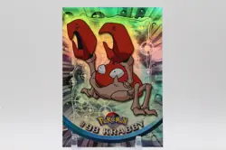 2000 TOPPS Chrome Pokemon Krabby #98 TV Animation - Series 2 Holo Foil Rainbow - Image 1