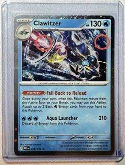 Pokemon Clawitzer (Cosmos Holo) Double Swirl 🌀🌀038/132 Mega Evolutions Rare NM - Image 1