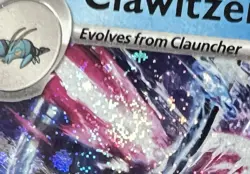 Pokemon Clawitzer (Cosmos Holo) Double Swirl 🌀🌀038/132 Mega Evolutions Rare NM - Image 4
