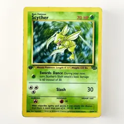 Pokemon TCG Scyther 26/64 Jungle Rare 1st Edition Base Set 1999 - Image 1