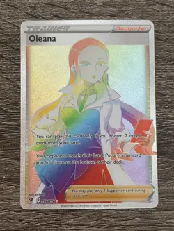 1x Oleana - 202/192 - Secret Rare NM-Mint Pokemon SWSH02 - Rebel Clash - Image 1