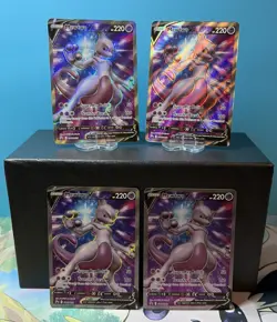 LOT of 4 NM Mewtwo V SWSH229 Full Art Black Star Promo Pokemon GO Pokemon TCG - Image 1