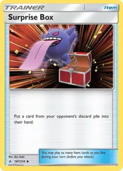 Pokemon TCG Surprise Box Gengar 187/214 SM Unbroken Bonds Regular Uncommon NM* - Image 1
