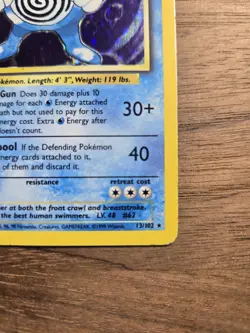 Pokemon TCG Poliwrath 013/102 Base Set Holo Rare Stage 2 90 HP EN Sugimori - Image 4