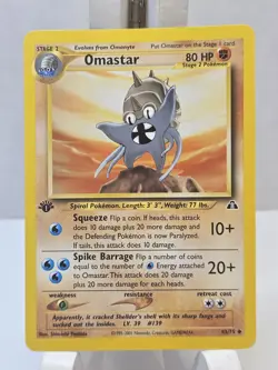 Pokemon 1st Edition Omastar 43/75 Neo Discovery - Image 1