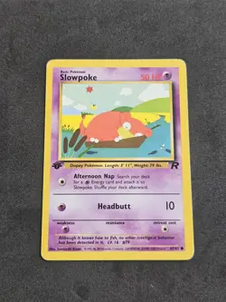 Pokemon Slowpoke Team Rocket 1st Edition Rare Basic 67/82 HP50 English - Image 1