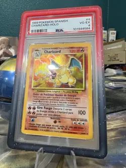PSA 4 1999 Pokemon Spanish Charizard Holo #4 Base Set VG-EX 🐉 🔥 - Image 2