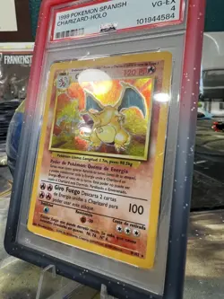 PSA 4 1999 Pokemon Spanish Charizard Holo #4 Base Set VG-EX 🐉 🔥 - Image 3