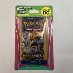 Pokemon Breakpoint Dollar General 2 Mini Booster Packs sealed - Image 1