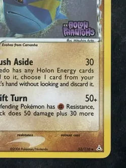 Pokemon TCG NM Sharpedo 53/110 Holon Phantoms Reverse Holo Stamp - Image 4