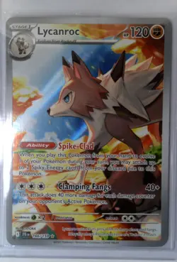 Lycanroc 166 / 159 Rare Pokemon TCG Fighting 120 HP Clamping Fangs - Image 1
