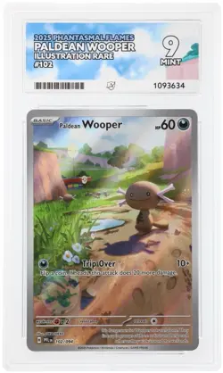 2025 Pokemon Phantasmal Flames Paldean Wooper 102/094 ACE 9 - Image 1