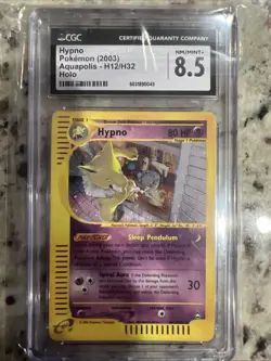 2003 Pokemon Aquapolis #H12/H32 Hypno Holo CGC 8.5 NM-MT+ - Image 1