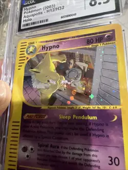 2003 Pokemon Aquapolis #H12/H32 Hypno Holo CGC 8.5 NM-MT+ - Image 2