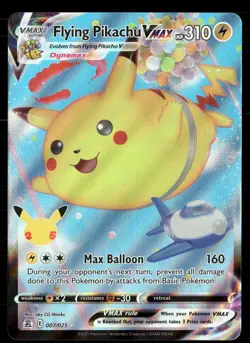 Flying Pikachu VMAX 007/025 Holo VMAX Rare Celebrations Pokemon NM - Image 1