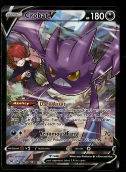 Crobat V TG20/TG30 Holo V Rare Lost Origin Trainer Gallery Pokemon NM - Image 1