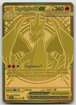 2026 Pokemon Ascended Heroes Mega Charizard Y ex Hyper Rare #294/217 DAMAGED - Image 1