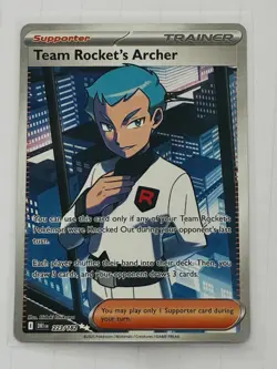 Team Rocket's Archer 223/182 Ultra Rare Destined Rivals Pokemon Holo Near Mint - Image 1