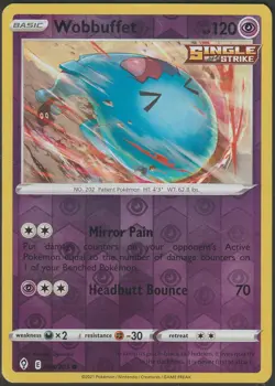 WOBBUFFET 066/203 EVOLVING SKIES POKEMON REVERSE HOLO - Image 1