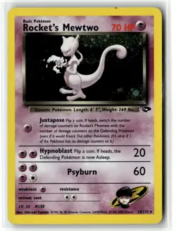 Rocket's Mewtwo [G2 - 014/132] Holo Rare Gym Challenge EN HP - Image 1