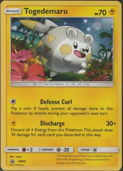 Togedemaru | SM09 Black Star Promo | Cosmos Holofoil | Pokemon | LP - Image 3