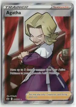 Agatha 186/198 Chilling Reign Pokemon English Card (LP) - Image 1