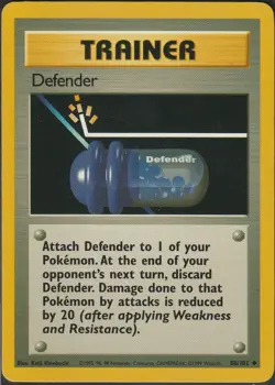 Defender 80/102 | Uncommon | Base Set Unlimited | Pokemon | Moderately Played - Image 1