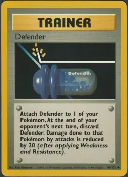 Defender 80/102 | Uncommon | Base Set Unlimited | Pokemon | Moderately Played - Image 3