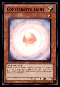 Yu Gi Oh! Consecrated Light SDLS EN022 SD15 1st Edition Regular - Image 1